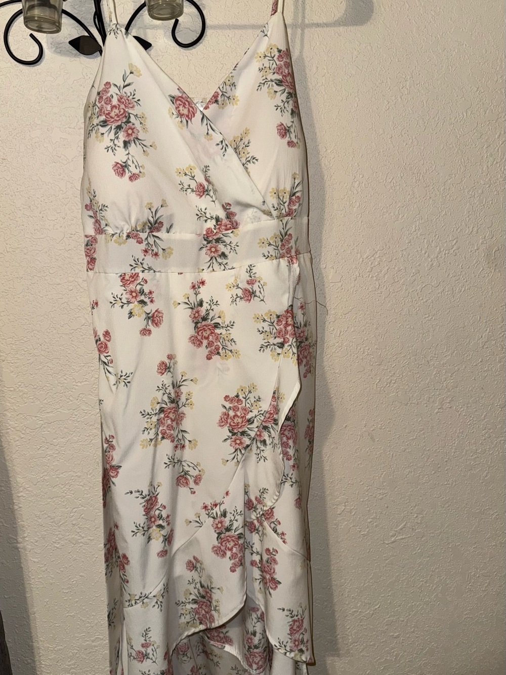 No Boundaries White Floral Top with Pink and Yellow Flowers